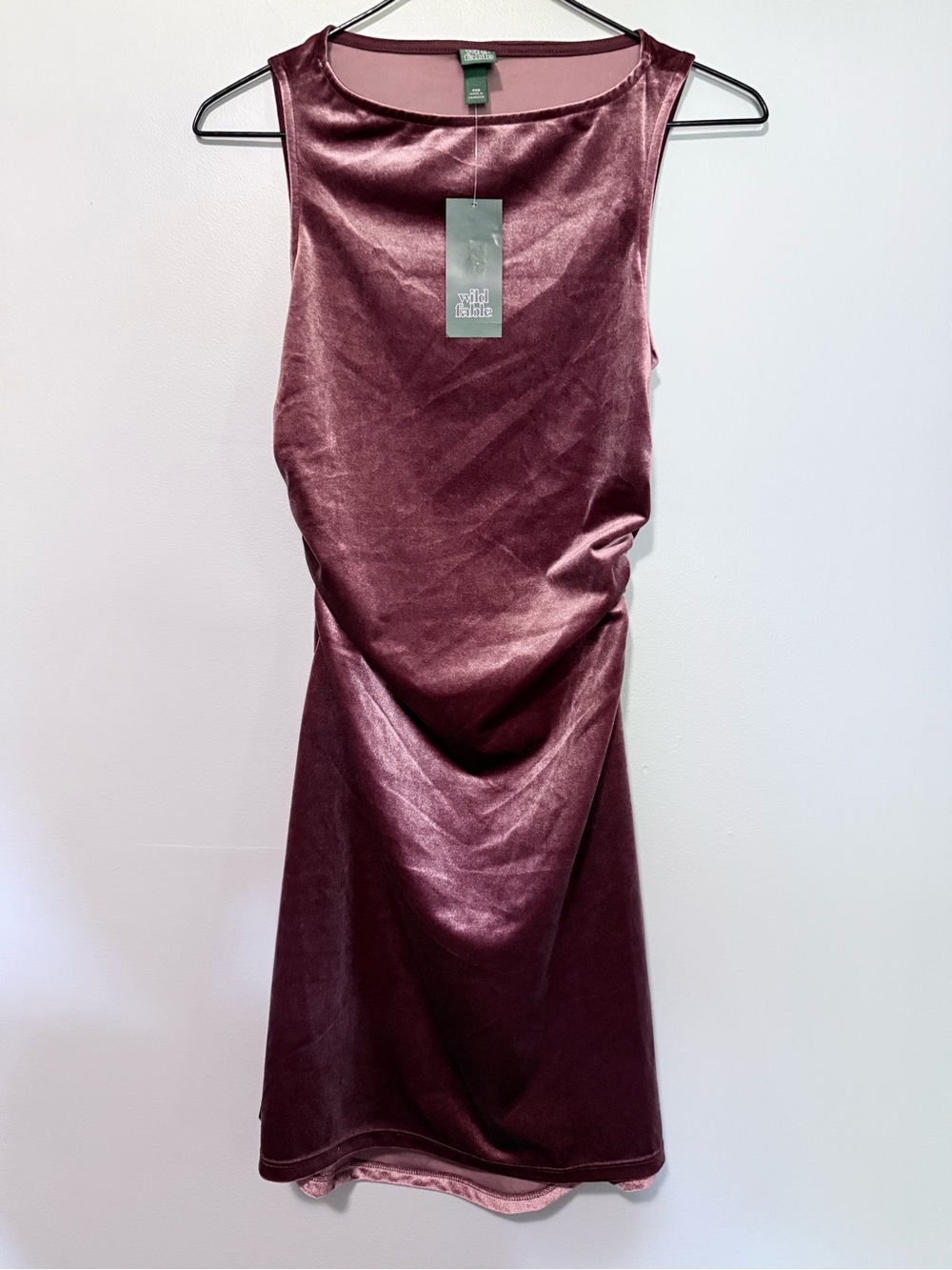 NWT wild fable Sleeveless Velvet Sheath Dress - Burgundy